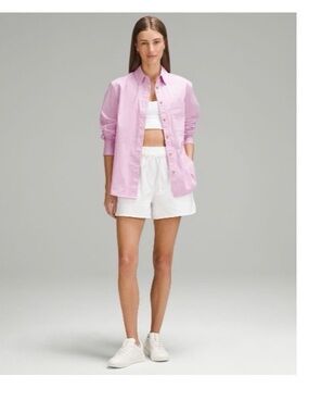 lululemon athletica Light Pink Button-Up Shirt Jacket
